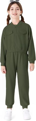 PATPAT Girls Pant Sets 2 Piece Fall Outfits Long Sleeve Clothing Sets Short Jacket Top and Sweatpants 5-14 Years in Saudi Arabia