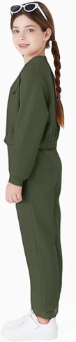 PATPAT Girls Pant Sets 2 Piece Fall Outfits Long Sleeve Clothing Sets Short Jacket Top and Sweatpants 5-14 Years in Saudi Arabia