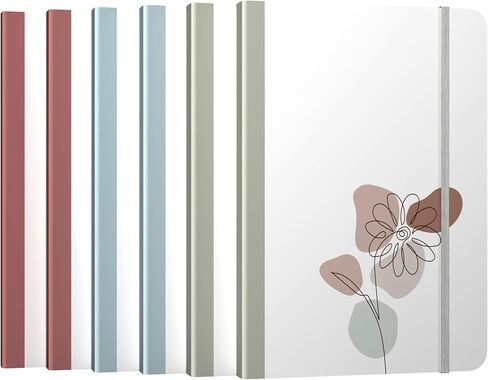 Lined journal notebook, 6 Pack A5 Lined Notebook Journal for Women & Men, 160 Pages, Medium 5.75" x 8.25 Inches Hardcover Journaling Notebooks, 100 GSM Premium Paper (6 Pack, Variety Pack in Kuwait