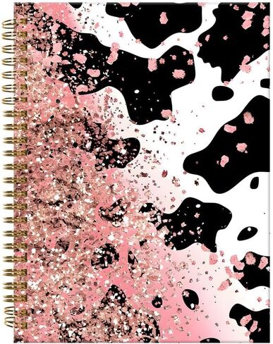 Spiral Journal Notebook,A5 Hardcover Lined Journals for Women Girl 6 x 8.3 in,120 Pages Thick Paper,Cute College Ruled Writing Notebook for Gifts Office Work School(Dragonfly Flower) in Kuwait