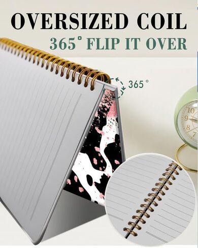 Spiral Journal Notebook,A5 Hardcover Lined Journals for Women Girl 6 x 8.3 in,120 Pages Thick Paper,Cute College Ruled Writing Notebook for Gifts Office Work School(Dragonfly Flower) in Kuwait