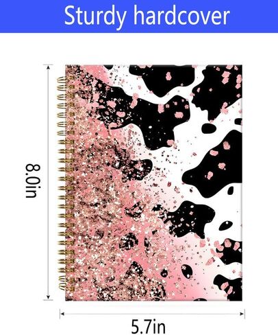 Spiral Journal Notebook,A5 Hardcover Lined Journals for Women Girl 6 x 8.3 in,120 Pages Thick Paper,Cute College Ruled Writing Notebook for Gifts Office Work School(Dragonfly Flower) in Kuwait