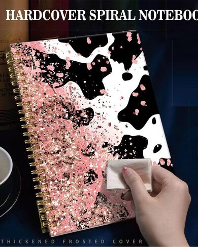 Spiral Journal Notebook,A5 Hardcover Lined Journals for Women Girl 6 x 8.3 in,120 Pages Thick Paper,Cute College Ruled Writing Notebook for Gifts Office Work School(Dragonfly Flower) in Kuwait