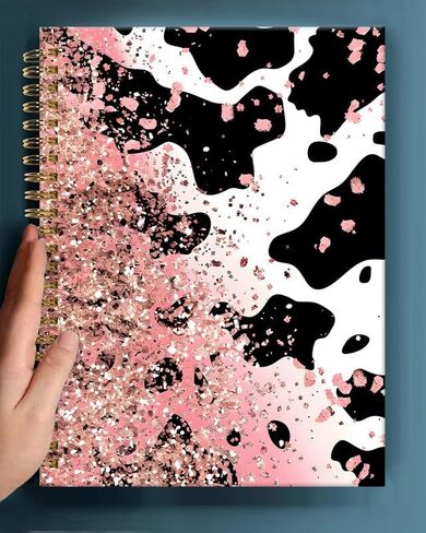 Spiral Journal Notebook,A5 Hardcover Lined Journals for Women Girl 6 x 8.3 in,120 Pages Thick Paper,Cute College Ruled Writing Notebook for Gifts Office Work School(Dragonfly Flower) in Kuwait