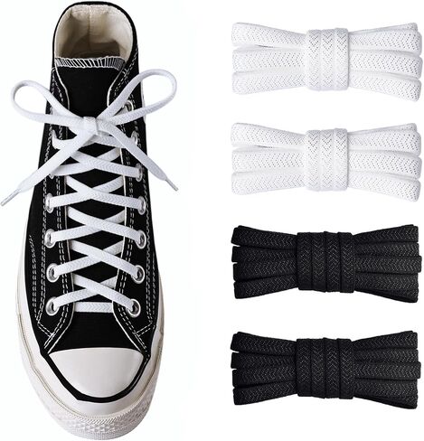 Olukssck 2 Pairs Elastic Shoe Laces for Sneakers, No Tie Shoelaces for Adults and Kids in Kuwait