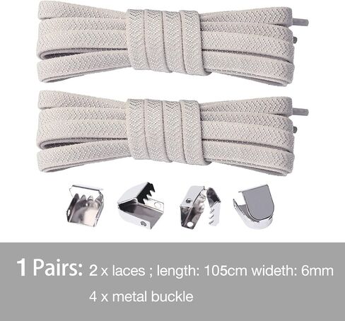 Olukssck Elastic Shoe Laces, No Tie Shoelaces for Adults and Kids, Tieless Shoe Laces in Saudi Arabia