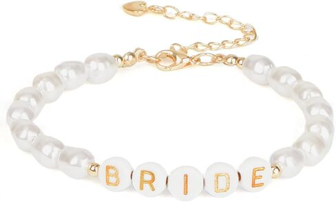 سوار العروس هدايا العزوبية للعروس، أساور العروس مطرزة باللؤلؤ لحفلات العزوبية، العروس لتكون هدية، هدية وصيفة العروس، هدية لحفلات الزفاف، إكسسوار الزفاف in Kuwait