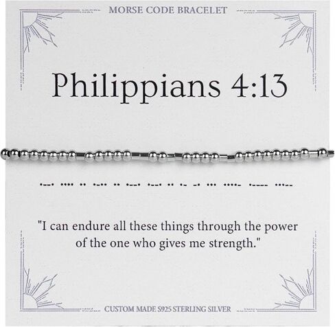 Morse Code Bracelets for Women Mom Sister BFF, Bible Verse Bracelets, Christian Gifts for Women, Religious Bracelets in Saudi Arabia