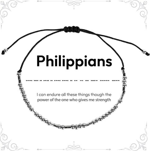 Morse Code Bracelets for Women Mom Sister BFF, Bible Verse Bracelets, Christian Gifts for Women, Religious Bracelets in Saudi Arabia
