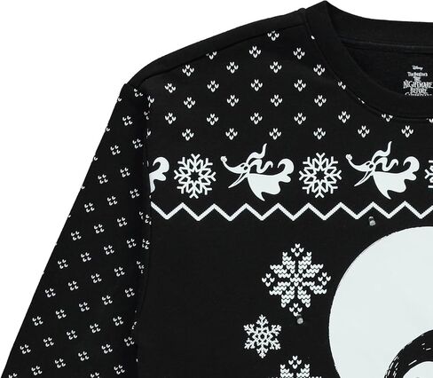 Disney Ladies Jack Skellington Sweatshirt - The Nightmare Before Christmas - Skellington Ugly Christmas Light Up Sweatshirt in Saudi Arabia