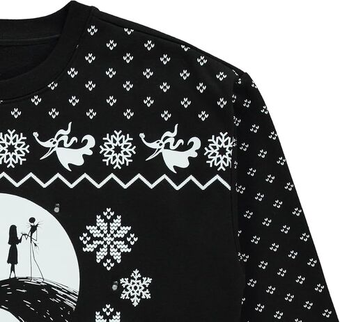 Disney Ladies Jack Skellington Sweatshirt - The Nightmare Before Christmas - Skellington Ugly Christmas Light Up Sweatshirt in Saudi Arabia