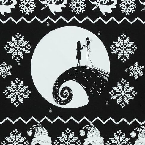 Disney Ladies Jack Skellington Sweatshirt - The Nightmare Before Christmas - Skellington Ugly Christmas Light Up Sweatshirt in Saudi Arabia