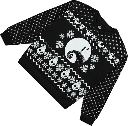 Disney Ladies Jack Skellington Sweatshirt - The Nightmare Before Christmas - Skellington Ugly Christmas Light Up Sweatshirt in Saudi Arabia