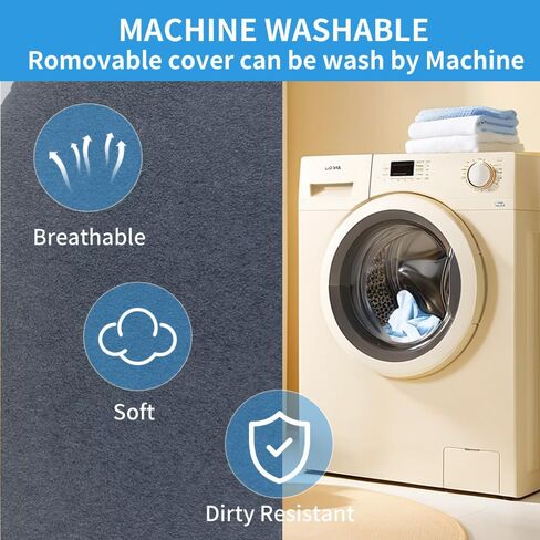 سرير كلاب قابل للغسل، سرير قطط ساخن للحيوانات الاليفة المتوسطة والصغيرة مع درجة حرارة دافئة، سرير للكلاب الصغيرة مع غطاء قابل للازالة والغسل، بطانة مقاومة للماء وقاعدة مضادة للانزلاق in Kuwait