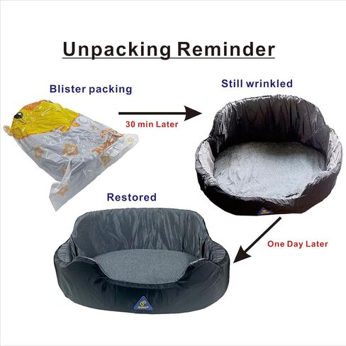 سرير كلاب قابل للغسل، سرير قطط ساخن للحيوانات الاليفة المتوسطة والصغيرة مع درجة حرارة دافئة، سرير للكلاب الصغيرة مع غطاء قابل للازالة والغسل، بطانة مقاومة للماء وقاعدة مضادة للانزلاق in Kuwait