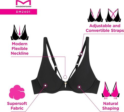 حمالة صدر نسائية من Maidenform، تغطية كاملة للاستخدام اليومي، حمالة صدر قابلة للتحويل in Saudi Arabia
