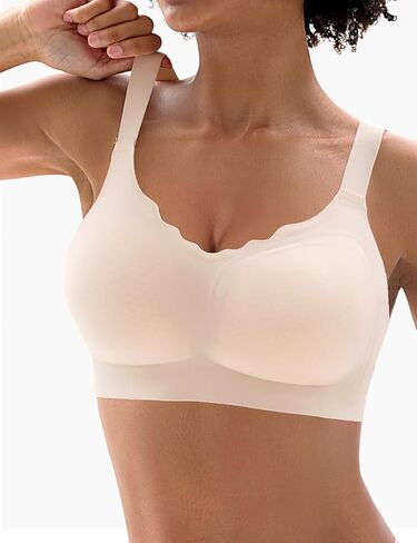 Bras for Women No Underwire, Wireless Bras with Support, Breathable Padded Bra Seamless Everyday Bras in Kuwait