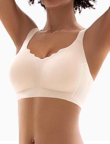 Bras for Women No Underwire, Wireless Bras with Support, Breathable Padded Bra Seamless Everyday Bras in Kuwait