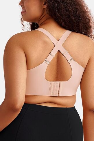 Vertvie Women's Wireless Push Up Bra Seamless No Underwire Scalloped Full Coverage Bralettes Comfort Supportive Bra Plus Size in Saudi Arabia