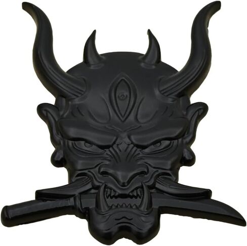 Kaolituis Metal Car Sticker, Japanese Hannya mask Decal, Devil Death Skull Cool Badge for Automotive, Truck, Motorcycle in Saudi Arabia