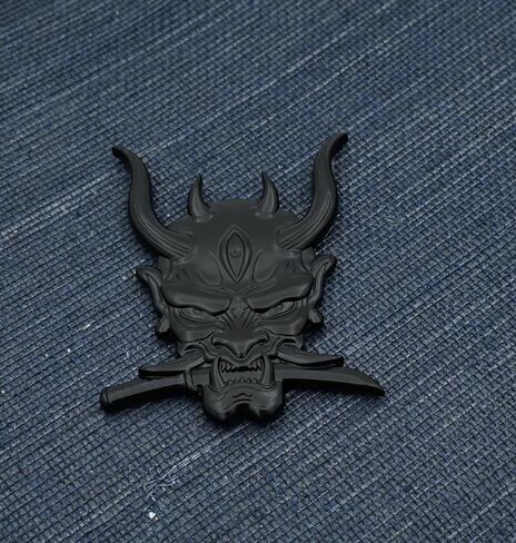 Kaolituis Metal Car Sticker, Japanese Hannya mask Decal, Devil Death Skull Cool Badge for Automotive, Truck, Motorcycle in Saudi Arabia