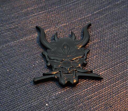 Kaolituis Metal Car Sticker, Japanese Hannya mask Decal, Devil Death Skull Cool Badge for Automotive, Truck, Motorcycle in Saudi Arabia