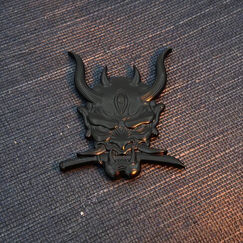 Kaolituis Metal Car Sticker, Japanese Hannya mask Decal, Devil Death Skull Cool Badge for Automotive, Truck, Motorcycle in Saudi Arabia