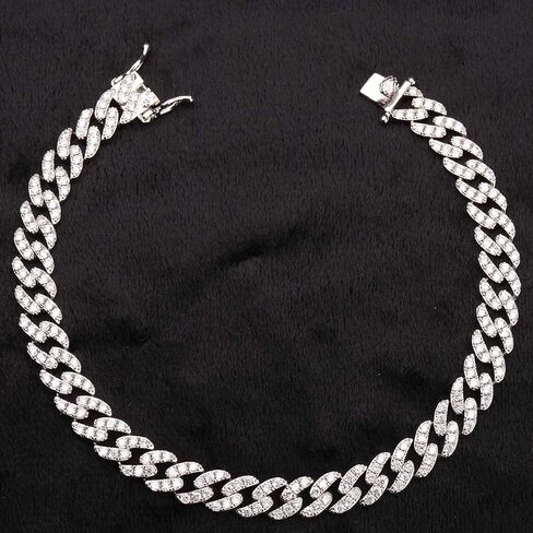 8 مللي متر مطلية بالذهب تشيكوسلوفاكيا مثلج ميامي الكوبي ربط خلخال سوار المرأة بلينغ موضة الهيب هوب حفلة القدم مجوهرات هدية in Kuwait