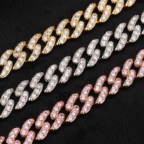 8 مللي متر مطلية بالذهب تشيكوسلوفاكيا مثلج ميامي الكوبي ربط خلخال سوار المرأة بلينغ موضة الهيب هوب حفلة القدم مجوهرات هدية in Kuwait