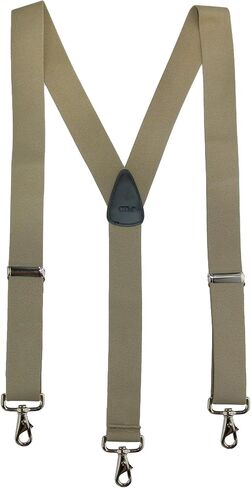 CTM® Men's Big & Tall Elastic Solid Color Y-Back Suspender with Swivel Hook Ends in Kuwait