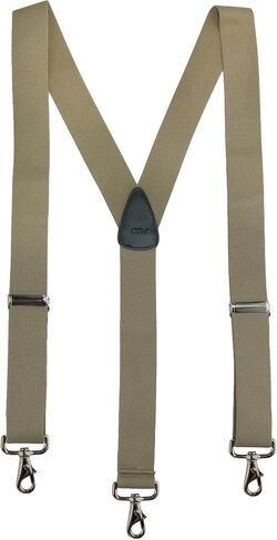 CTM® Men's Big & Tall Elastic Solid Color Y-Back Suspender with Swivel Hook Ends in Kuwait