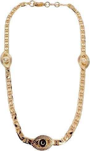 LESLIE BOULES خلخال عين الشر مطلي بالذهب عيار 18 قيراط - 10 بوصات، هدية مجوهرات حديثة وواقية in Kuwait