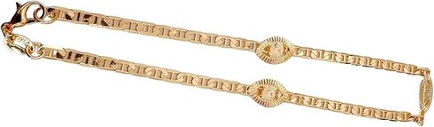 LESLIE BOULES خلخال عين الشر مطلي بالذهب عيار 18 قيراط - 10 بوصات، هدية مجوهرات حديثة وواقية in Kuwait