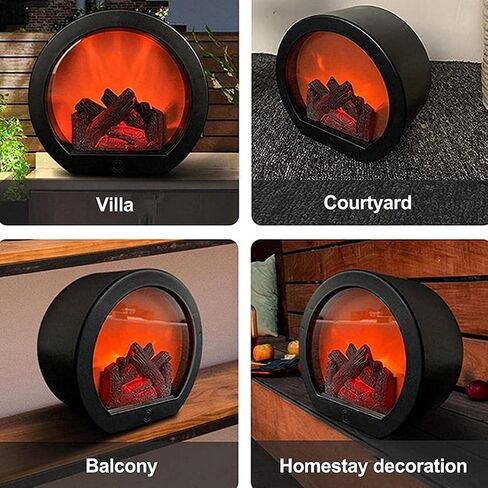 YWBL-WH LED Fireplace Lantern LED Desk Stove Decorative Lantern Touch Switch Simulation Fireplace Light in Saudi Arabia