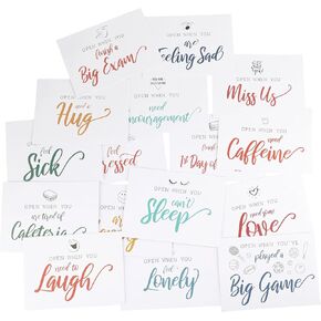 Open When Envelopes for College Student, 16Pcs Open When Letters Kit Envelopes, Away From Home College Gifts, Long Distance Relationship Present, Open When Cards for Daughter Son Boyfriend Girlfriend