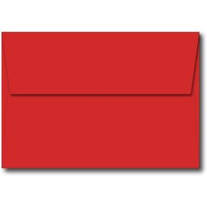 Red A4 Envelopes 4 1/4" x 6 1/4" - Fits 4" x 6" Photos & Cards - 100 Envelopes