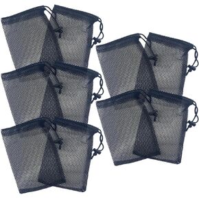 10 Pcs Small Mesh Drawstring Bags Mini Nylon Net Bags Small Travel Stuff Bags Mesh Laundry Bag Small Gym Bag Golf Ball Bag Pouch Tennis Ball Bag Beach Mesh Bags 15 x 20cm
