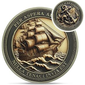 Sailing Anchor Inspiration Coin - Symbol of Faith and Strength Encouragement Challenge Coins - Incentive Awards Medallion Pocket Token - Collectible Office Commemorative Gifts