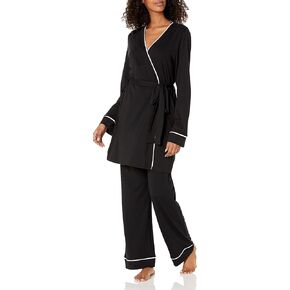 Cosabella Women's Bella Curvy Racerback Cami Robe & Pant Pajama Set