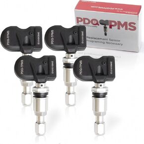 PDQ TPMS 315 MHZ Tire Pressure Sensor 4 Pack Metal Stem for Toyota Lexus Direct Replacement for OE Part # 42607-0E020 ｜ 42607-02050 ｜ 42607-06030 ｜ 42607-48010 ｜ 42607-53020