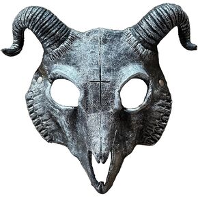 Goat Mask Halloween Sheep Skull Mask Carnival Party PU Animal Mask Horn Head Mask Cosplay Party Fancy Dress Prop Mask