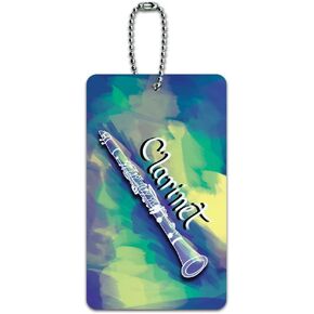 Clarinet - Musical Instrument Music Woodwinds ID Tag Luggage Card Suitcase Carry-On