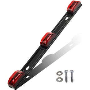 Partsam Amber 12V LED Tow Truck Light Bars, LED Identification Bar Lights Marker Lights, 14.17" Amber ID Bar Marker Lights, Truck Trailer Identification Light Bar for Trailers Over 80" Wide