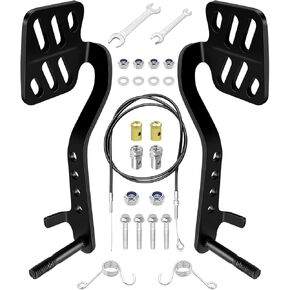 Go Kart Brake Throttle Pedal Kit with 71" Throttle Cable Fit for Predator 212 cc 196 cc 6.5 hp Road Rocket Azusa Fun Kart Carter Radio Flyer Kart Cart Racing Drift Trike, Black
