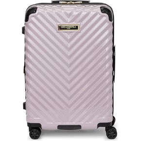 Karl Lagerfeld Paris Women's Suitcase Spinner Wheels Hardside, Burgundy, Medium