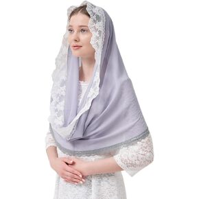 Leimandy Infinity Chapel Veil Infinity Scarf for Church Chiffon Hijab Head Scarf Shawl Wrap for Muslim V96