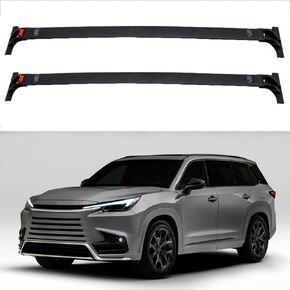 Upgrade Crossbar Cross Bar Roof Rail Rack Carrier Fits for Lexus TX 2024 350 500h 550h, 2Pcs Aluminium Roof Rack Crossbar Compatible with Toyota Grand Highlander 2024 2025