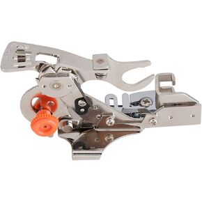 Ruffler Presser Foot for Sewing Machine, Control Pleat Depth and Distance, Easy Gathering and Pleating