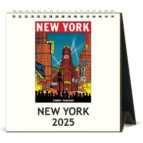 Cavallini & Co. New York 2025 Easel Desk Calendar, 6.5"x6.5"