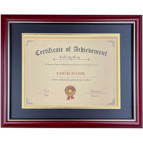8.5x11 Certificate Diploma Frame,Solid Wood Frame and Plexiglass,Cherry Finish with Gold Trim in Saudi Arabia